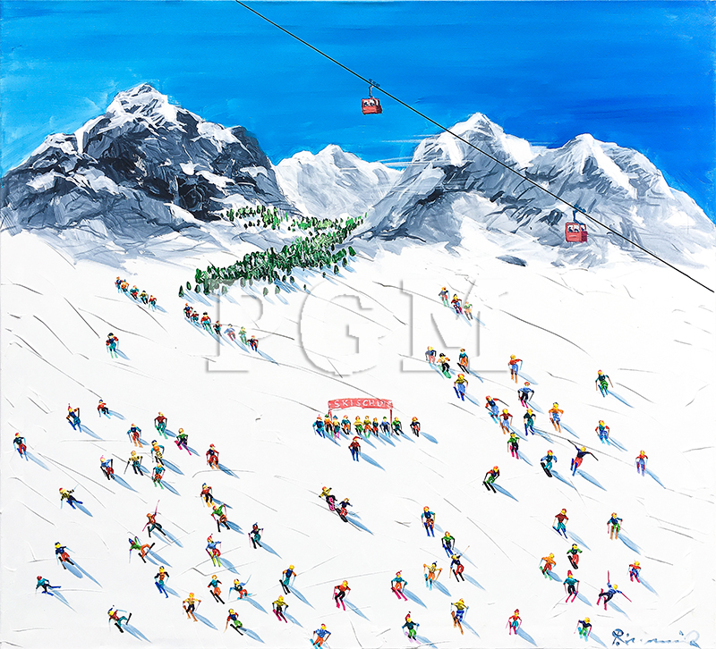 Linnenbrink Skischule Poster Galerie München